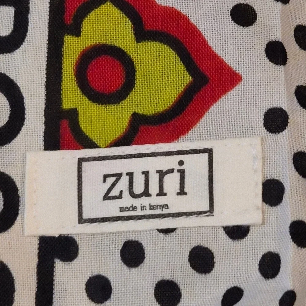 Zuri Kenya African Wax Print Patchwork Tote Bag Multi Color Lightweight Small